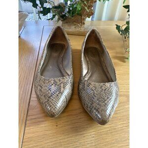 Life Stride 8M Stylist Business Casual Snake-Print Pointed-Toe Ballet Flats